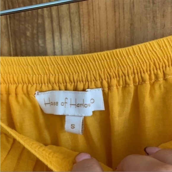 Yellow Tiered Eyelet Skirt - Picture 2 of 5